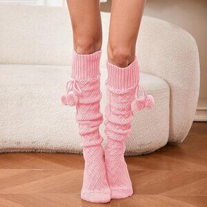 Warm Leg Warmers Thick Cable Knit Socks